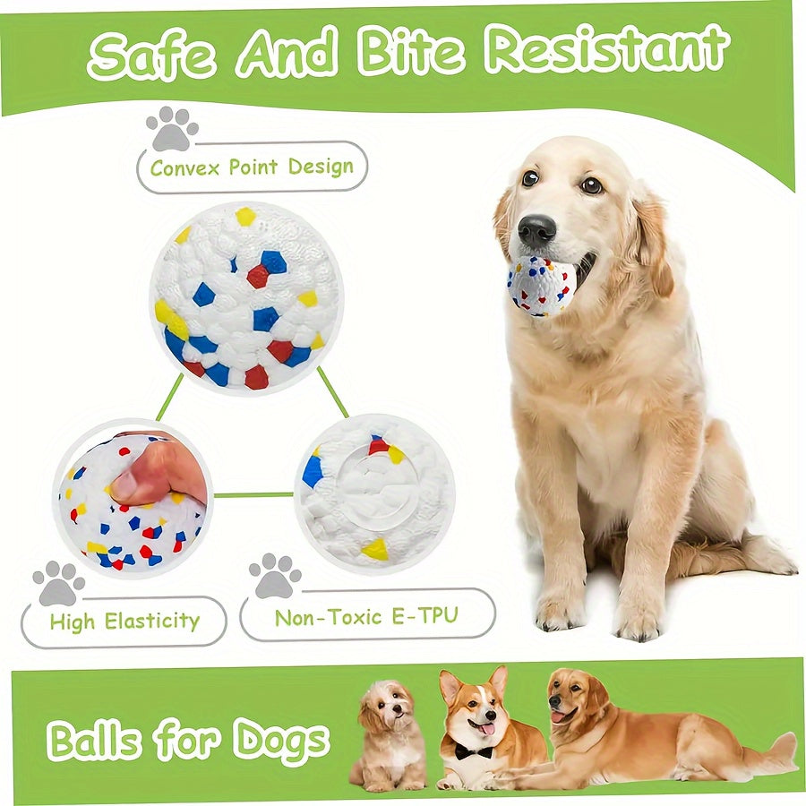 1pc durable anti-bite dog toy ball made of elastic TPR material for interactive pet sports and tooth cleaning, suitable for both indoor and outdoor use, ideal gift for dogs.