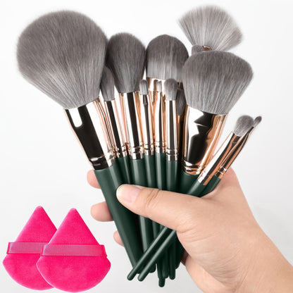 Quality makeup brush set with soft synthetic bristles for flawless application. Includes variety of brushes for blush, foundation, eye shadow, and more. Perfect for all skill levels, great