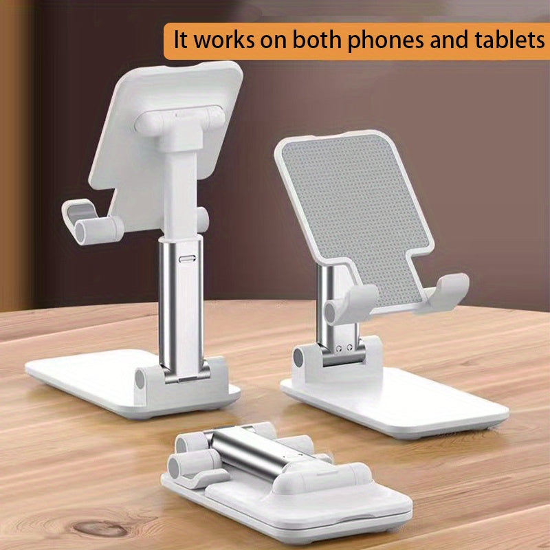 A stylish and practical phone stand compatible with all smartphones, available in two colors, that frees your hands with its portable telescopic design.