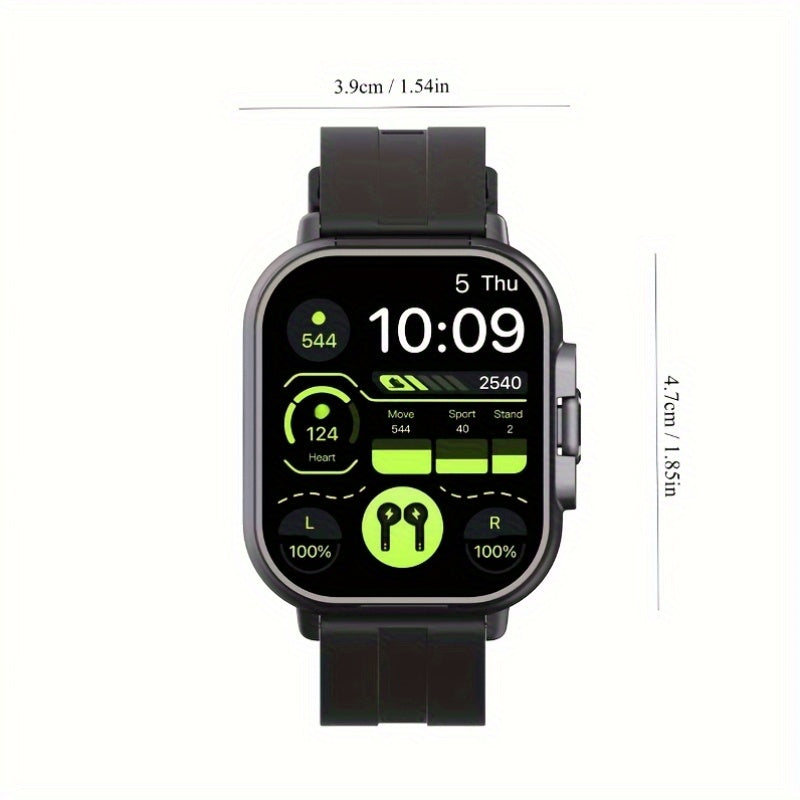 All-in-one smart watch with headphones - call and message alerts, customizable faces, sports modes, high-definition display, long battery life - great gift for all.