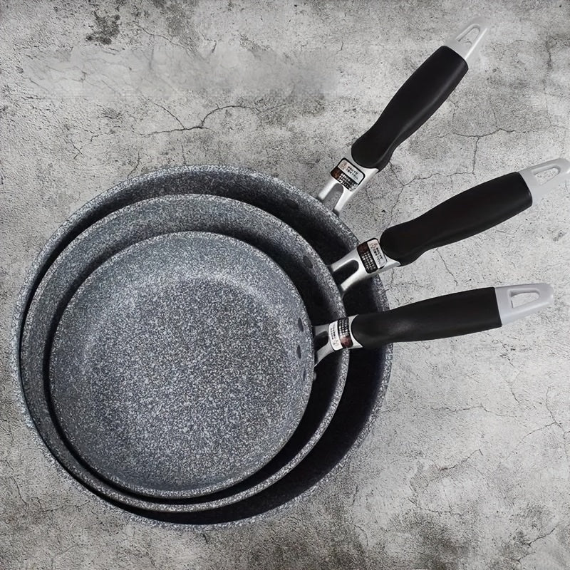 Home Frying Pan Set includes Non-Stick Pans in various sizes (28cm, 26cm, 24cm, and 20cm) suitable for use on Induction Cookers, Gas Stoves, and more. Perfect for cooking pancakes, eggs, and a variety of dishes.