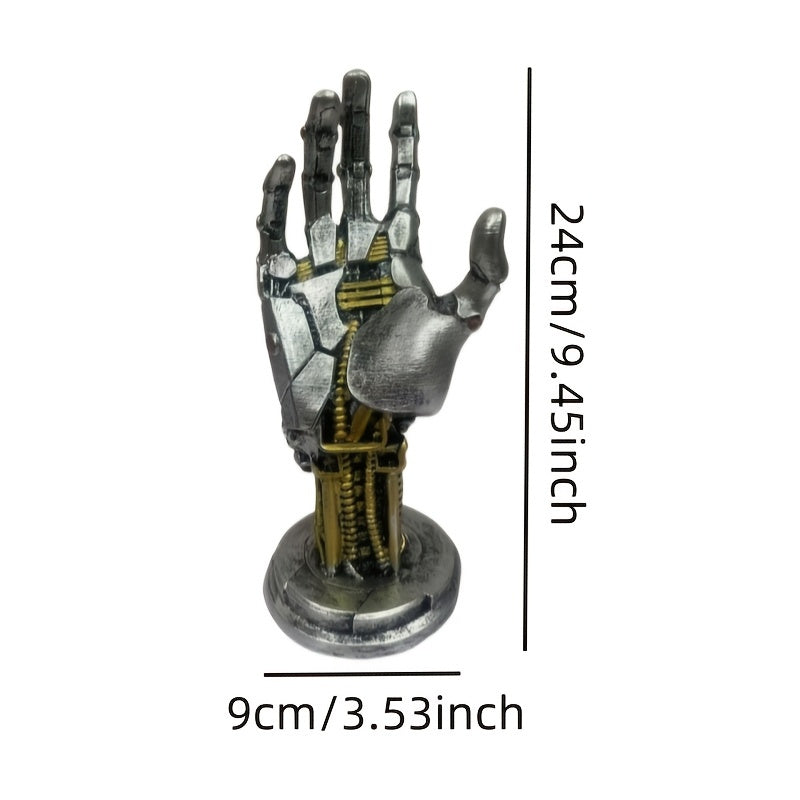 Futuristic Cyberpunk Mechanical Hand Gaming Controller Stand - Stylish Desktop Gamepad & Headphone Holder for Gamers, Easy to Clean, Perfect Room Decor and Gift Idea, Universal Fit, Great Ornamental Craft Piece