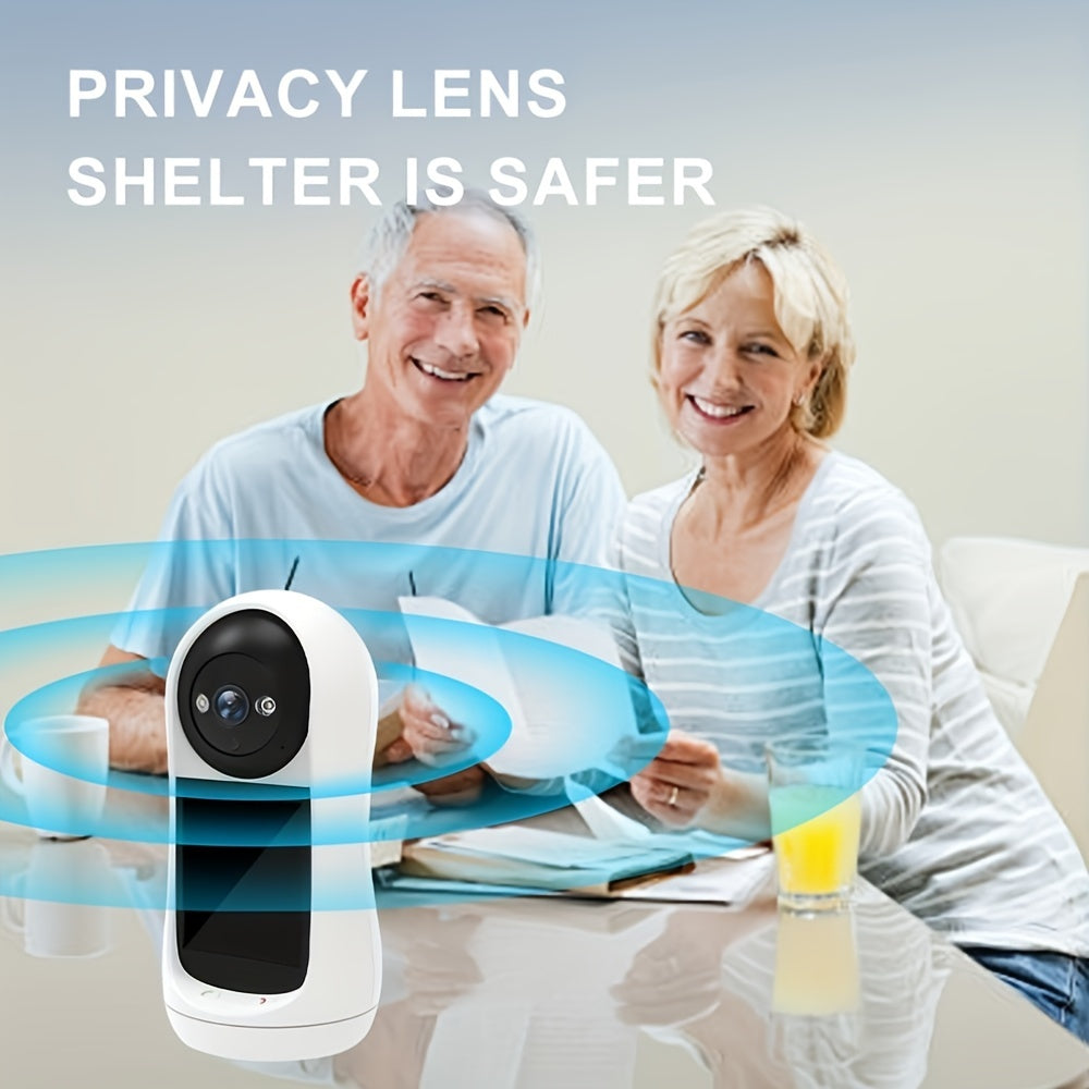 Night Vision Camera with Remote Access, HD 1080P Resolution, 2.4G Wifi Connection, Two-Way Audio Capability, Fall and Motion Detection, Cry Sound Detection for Home Security System. Batteries not included. Perfect gift for Christmas, Halloween, or