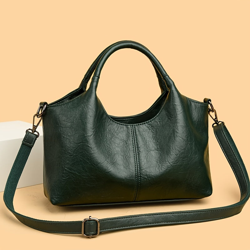 Stylish PU Women's Handbag with Detachable Strap, Zip Closure, Nylon Lining - Available in various colors, perfect for any occasion.