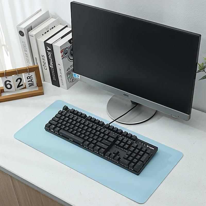 1 Non-slip PVC Faux Leather Desk Mat, Waterproof and Stain Resistant, Easy to Clean, Available in Multiple Colors for Office or Study Table.