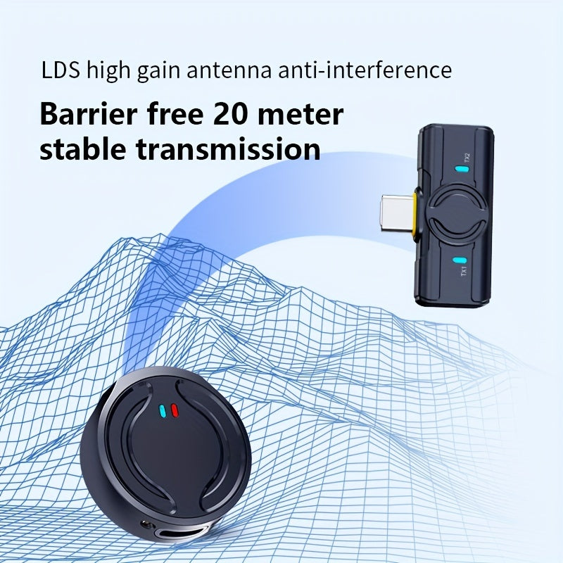 Upgrade your sound with our professional wireless lapel microphone, suitable for live broadcasts, interviews, and more with noise reduction, reverb, and automatic connection.