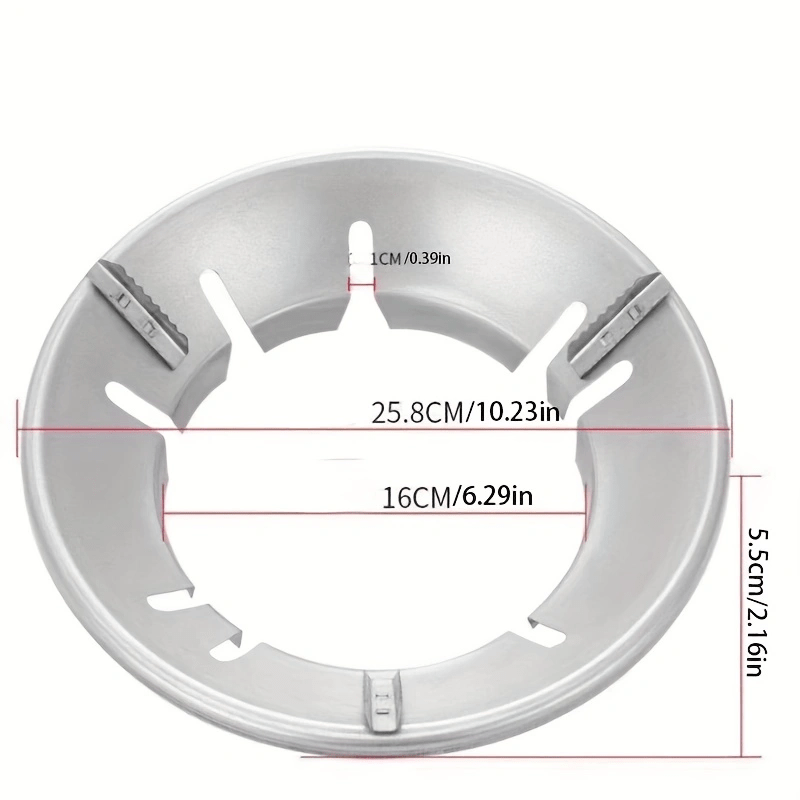 Прочная металлическая ветрозащита с 8 отверстиями для кухонных газовых плит — улучшает качество пламени и безопасность, энергоэффективная горелка с надежным фиксированным кронштейном — не требует электропитания