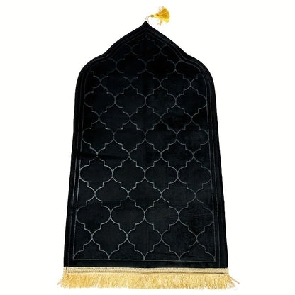 Premium outdoor prayer mat with tassel design - non-slip, durable, and comfortable for home and garden decor.