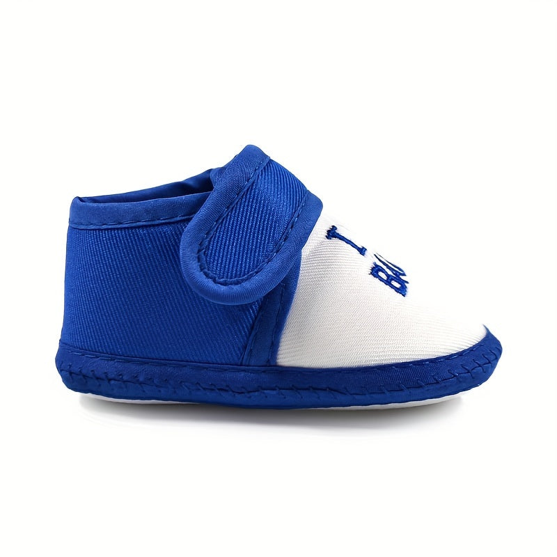 Soft non-slip shoes for baby boys perfect for indoor walking.