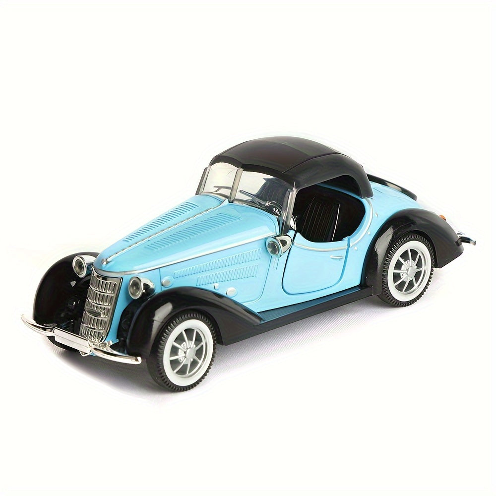 Vintage alloy diecast vehicle model set in 1:32 scale with push & go mechanism, child-friendly design, perfect for boys aged 3-6. Battery-free and gift-ready, ideal for winter.