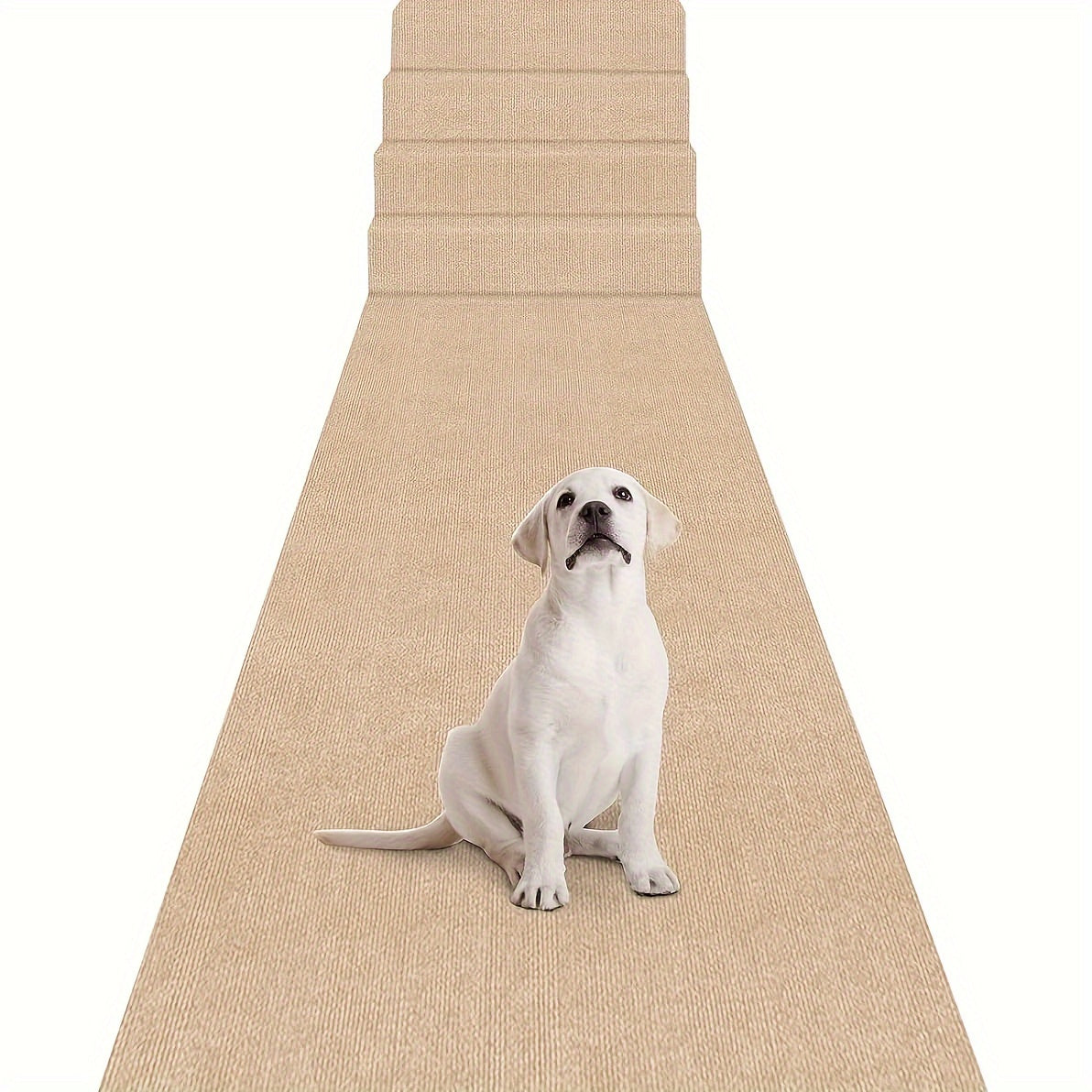 Long runner rug measuring 59.94cm x 5.99 meters, designed for indoor use in carpets, hallways, kitchens, entryways, bedrooms, and other areas. This washable rug is non-slip and water absorbent, with a TPR bottom for added stability.