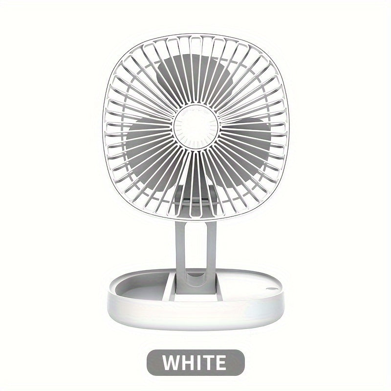 Portable Pedestal Fan: This foldable standing desk fan is perfect for on-the-go use. It features a 1200mAh rechargeable battery, and can also be used as a spray and fragrant fan. The telescopic design allows for 3 different speeds, as well as a timer