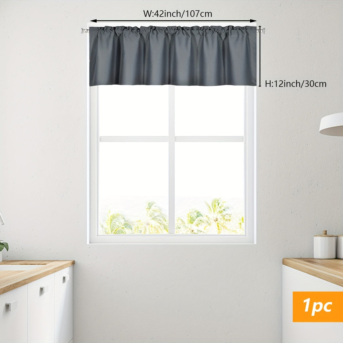 Add a touch of elegance to your kitchen or living room with this stylish, solid color blackout curtain. The rod pocket design makes it easy to hang, while the simple modern style adds a chic flair to any space. Perfect for adding some privacy to your