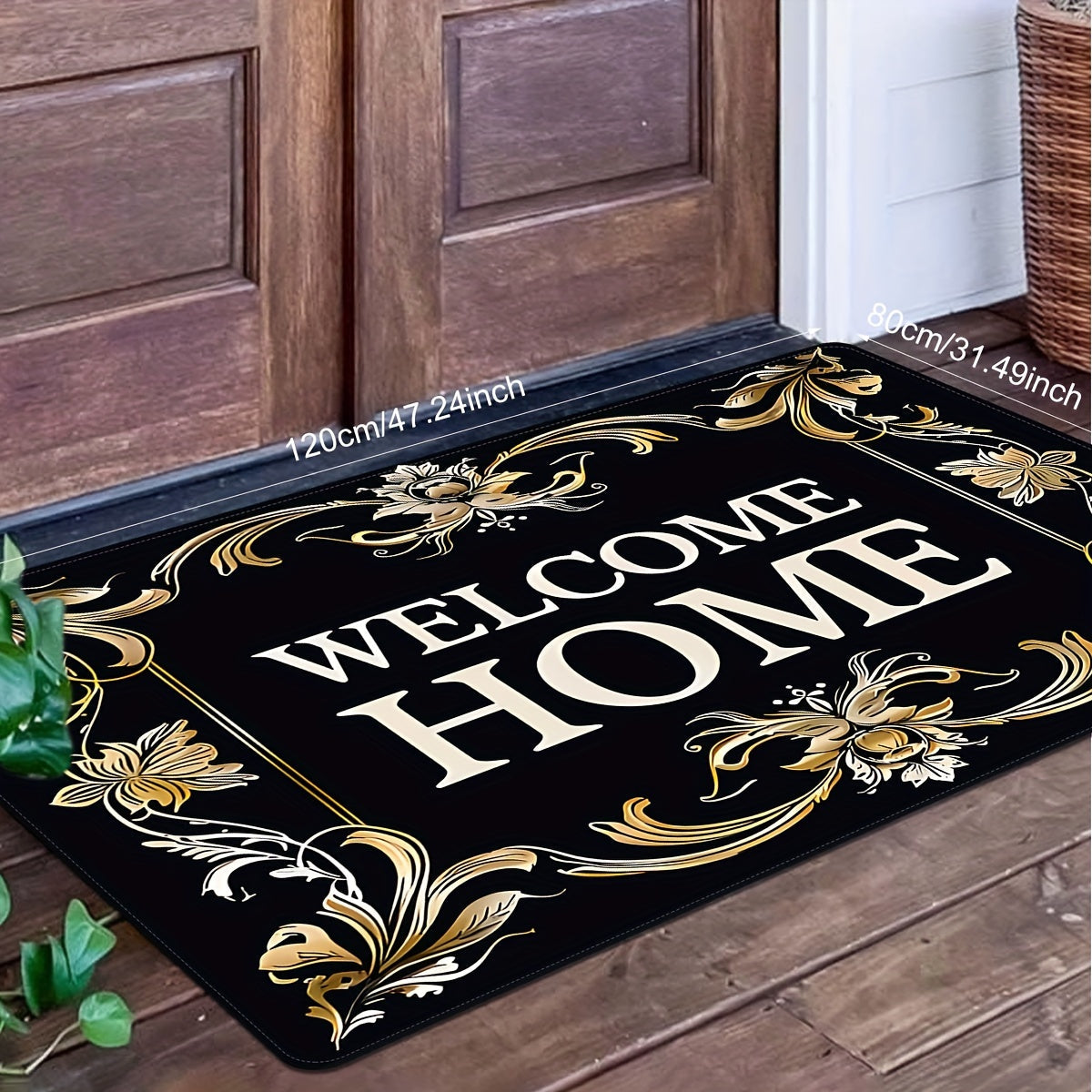 Create a welcoming atmosphere with our Home Floral Doormat - A durable polyester mat that is non-slip, stain resistant, and perfect for indoor/outdoor use. This lightweight, quick-drying mat is ideal for the kitchen, laundry room, restroom, and more.