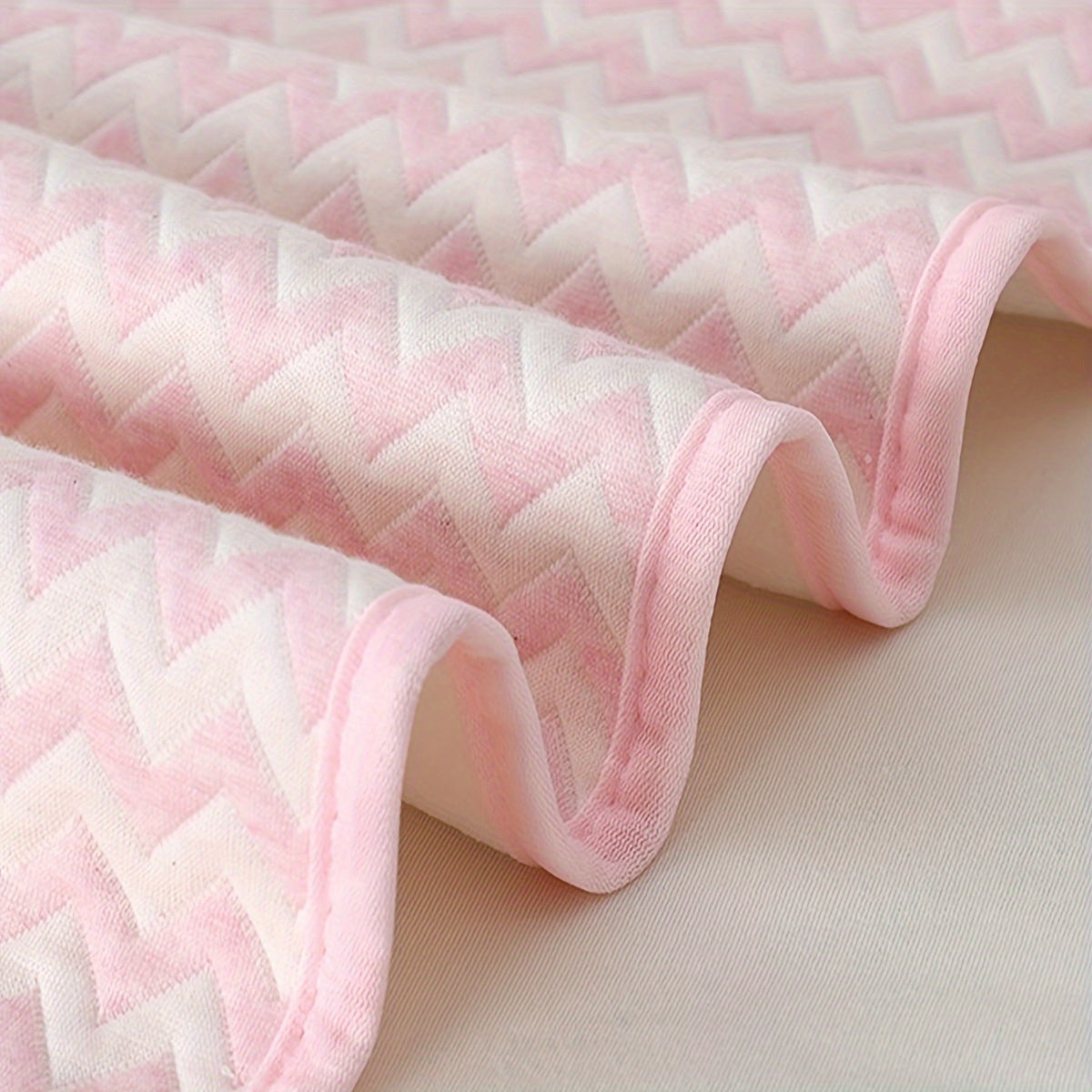 Washable and Breathable Reusable Waterproof Diaper Pad in Pink Stripes for Young Children