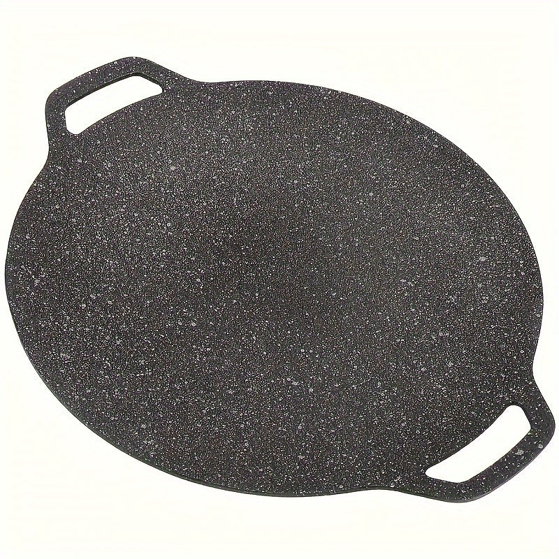 Korean BBQ grill: Non-stick cast iron, easy to clean, for home and outdoor use.