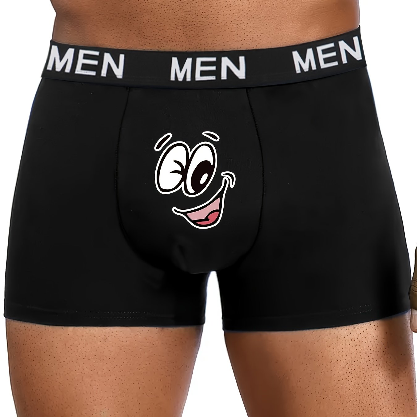 Men's breathable and thin boxer shorts with cute print for comfort.