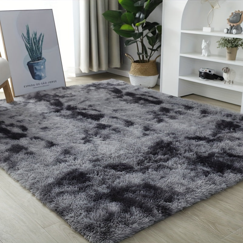 Modern Simple Tie-dyed Plush Soft Carpet - Luxurious and Water-absorbent, Non-slip and Stain-resistant, Ideal for Living Room and Bedroom Areas - Perfect Home Decoration and Area Rug