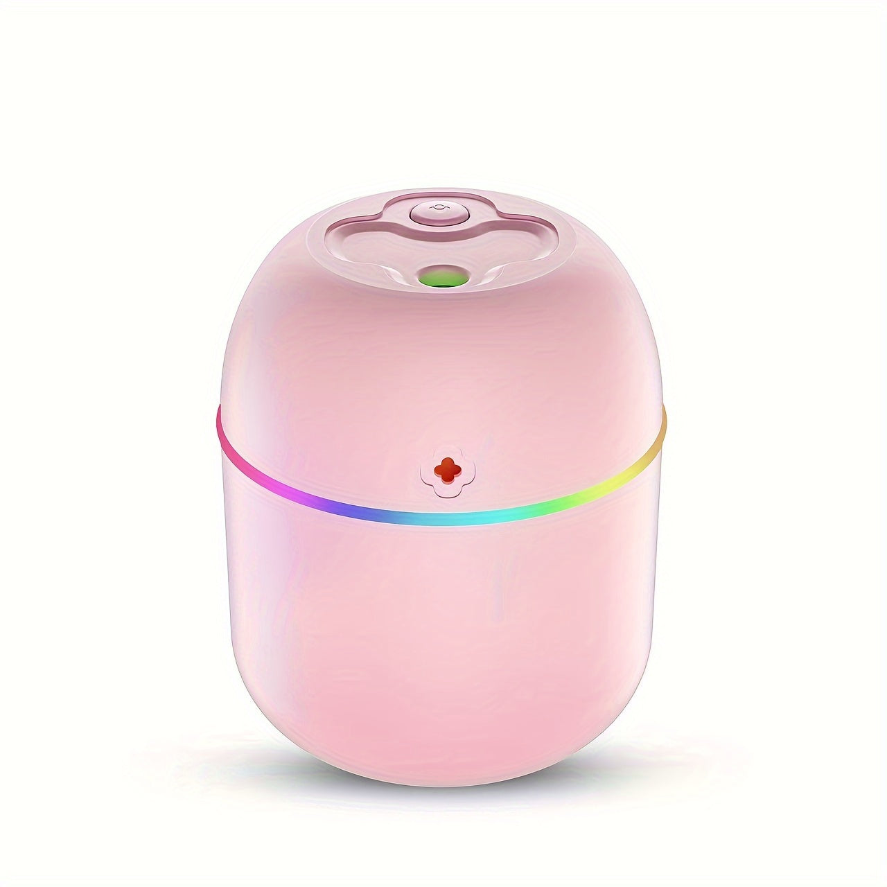 USB Powered facial steamer with atmosphere lamp, portable humidifier for various spaces, plastic material, easy aromatherapy spray.