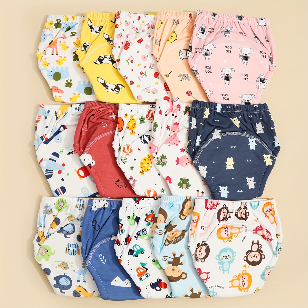 Training pants made of breathable cotton for children - reusable diaper covers, various colors, suitable for both boys and girls