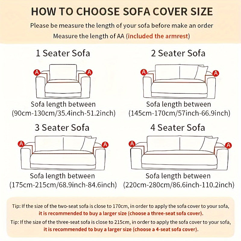 Modern waterproof sofa cover, pet-friendly and machine washable. Fits armchair to sectional sofas, suitable for home and office decor. Made of 95% polyester and 5% spandex.