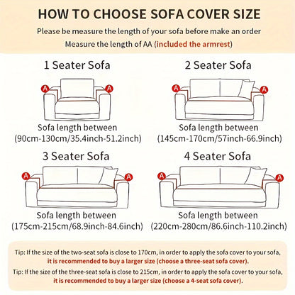 Modern waterproof sofa cover, pet-friendly and machine washable. Fits armchair to sectional sofas, suitable for home and office decor. Made of 95% polyester and 5% spandex.