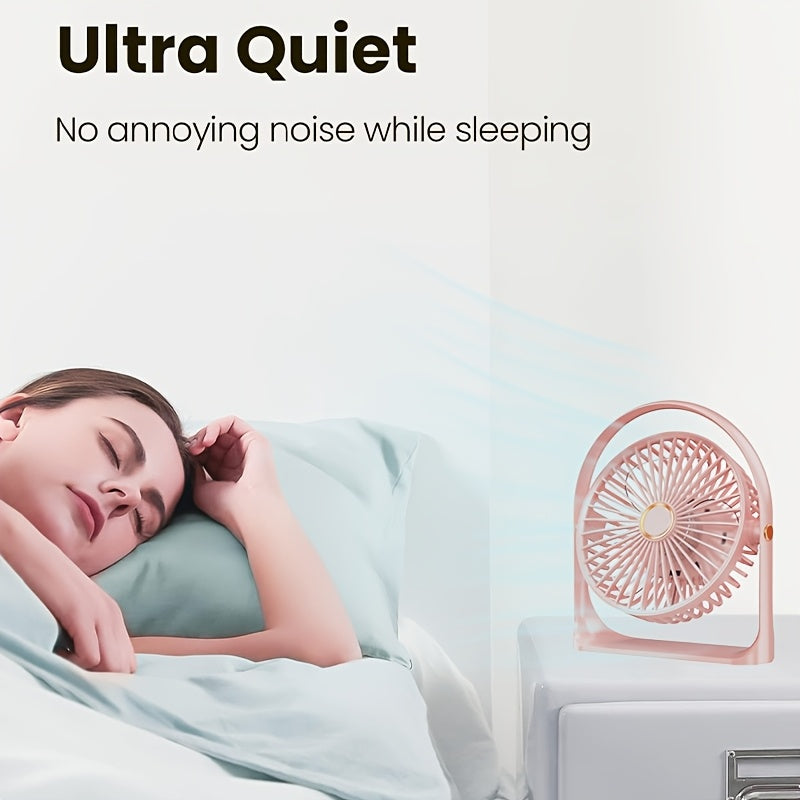 Get the latest Mini Desktop 5-Speed Electric Fan with USB Charging for your Bedroom, Office, Dormitory, Indoor and Outdoor use. It's the perfect Summer gift and a cool portable fan.