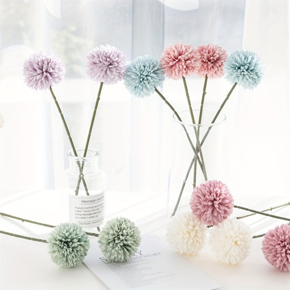 5pcs Faux Dandelion Flower Bouquet for Wedding, Parties, or Home Decor