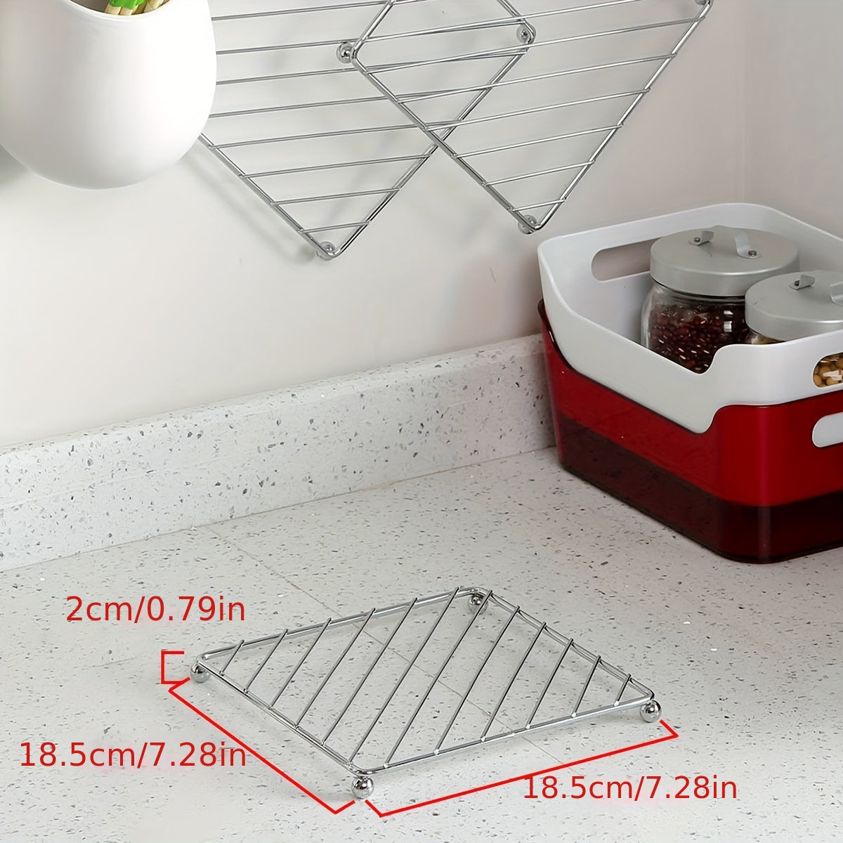 Durable Stainless Steel Pot Holder Pad, Thickened Heat Resistant Mat for Soup and Rice Pots - 1 Piece