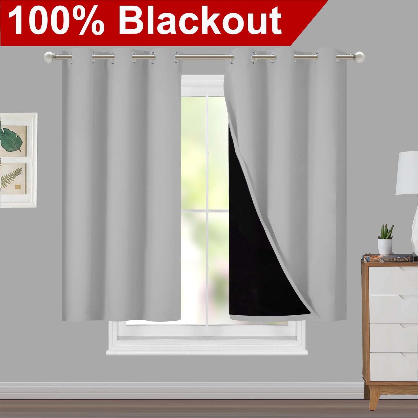 Versatile blackout curtains suitable for living rooms, bedrooms, kitchens, bathrooms, and home decor.