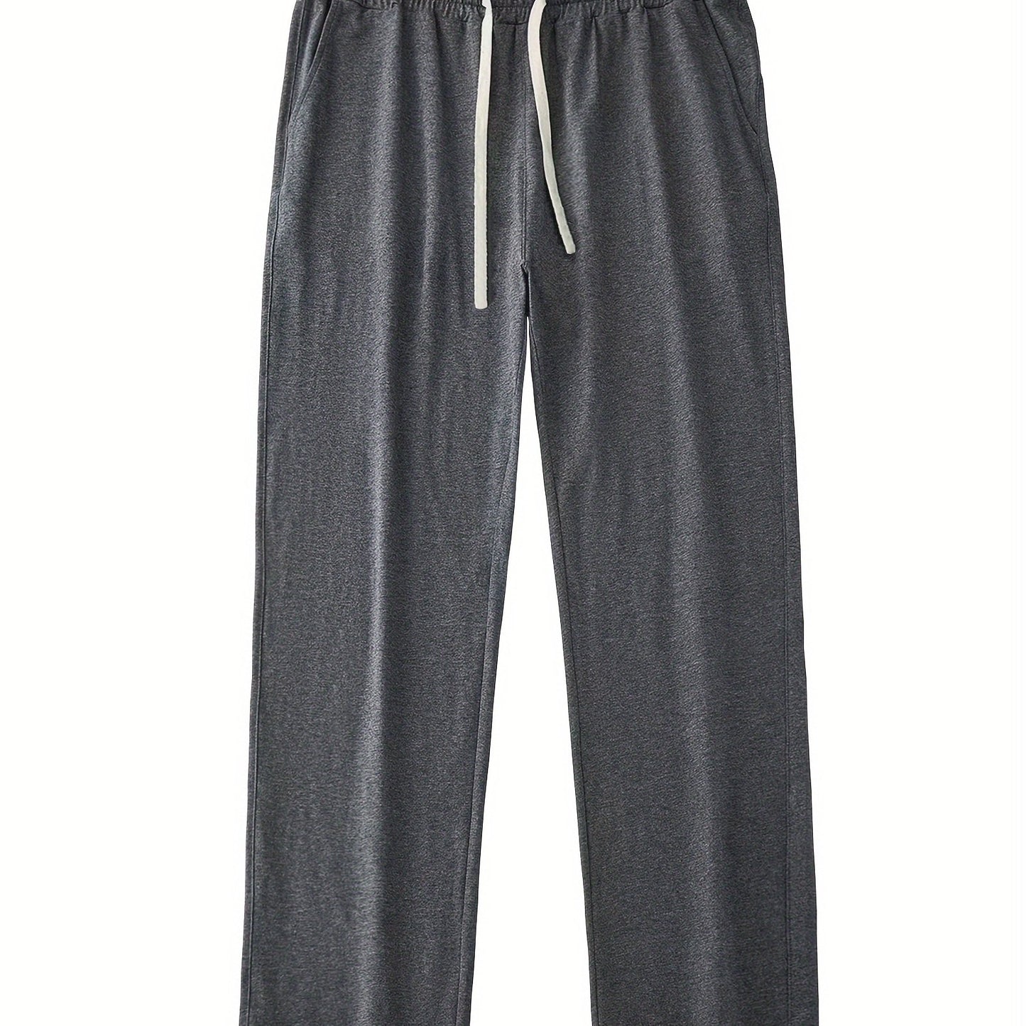 Men's soft polyester jogger pants with drawstring waist, suitable for all-season outdoor activities.