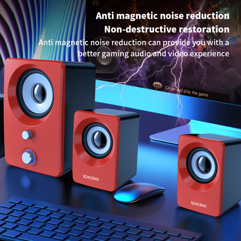 Versatile 2.1 stereo speakers with USB power, wireless and wired connectivity. Ideal for laptops and PCs, perfect for music, movies, gaming. Black color.