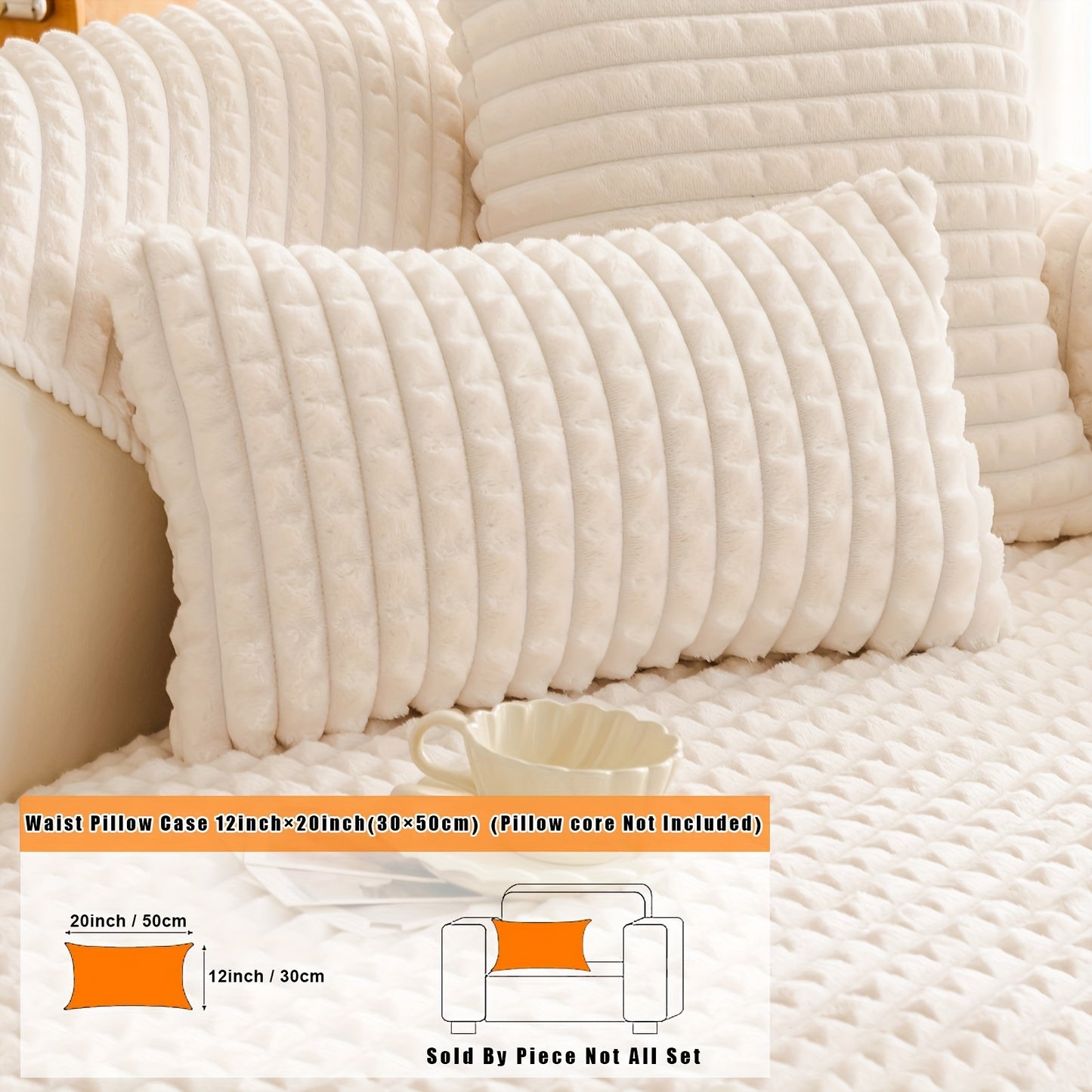 Thick, non-slip plush sofa cover suitable for all types of furniture, pet-friendly, easy to clean.