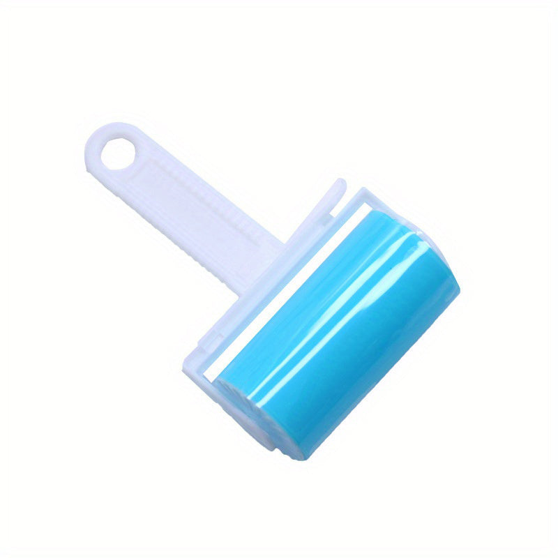 Lint remover for clothes that is reusable and removes pellets, cat hair, pet hair, and dust from clothes, sofas, and more with a sticky roller.