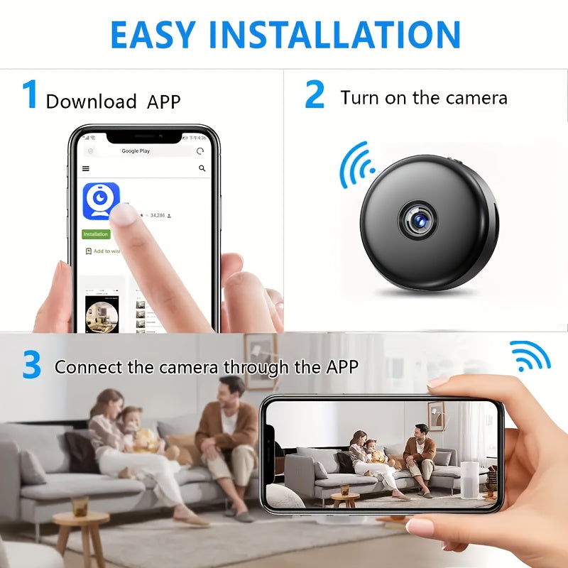 Wireless Surveillance Camera with 2.4Ghz Wifi, Motion Detection, Night Vision, and Remote Access