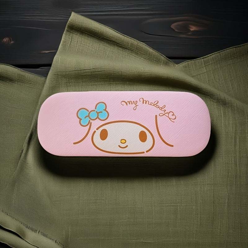 Hello Kitty Glasses Case crafted from faux leather with scratch-resistant features, perfect for keeping eyewear safe and stylish. Ideal for gifting to her during any festive occasion.