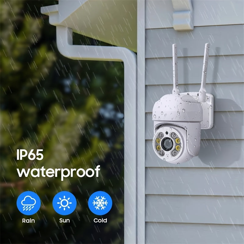 Experience the ultimate in home security with the Teruhal Smart Home Security Camera. This WiFi enabled camera is waterproof and features auto-tracking with audio, full color day and night vision, AI human detection, two-way audio, 360° panoramic view