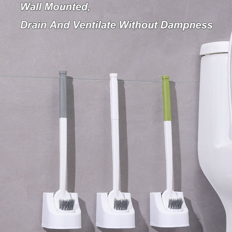 Versatile Toilet Brush Set with Adjustable Handle and Convenient Wall Mount Holder - Perfect for Bathroom and RV Use, Ensures Thorough Cleaning with No Missed Spots