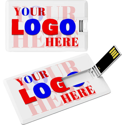 5 LUCKINHAND Customizable USB Flash Drives with Personalized Text, available in 16G/32G/4G/8G storage capacity, made of durable white plastic with blue and red accents. Custom USB Cards