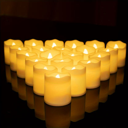 LED Flameless Atmosphere Ripple Electronic Candles for various occasions including birthdays, banquets, weddings, and holidays. Great for home decoration.