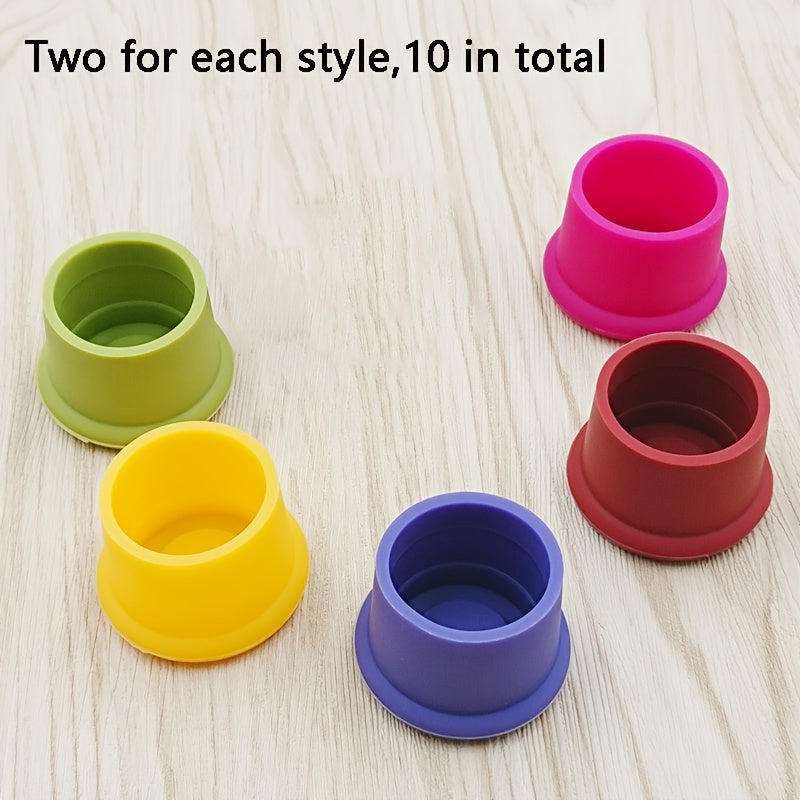 Silicone Wine Bottle Caps - Food Grade Multicolor, Leak-proof, Sealed Fresh-keeping Plug