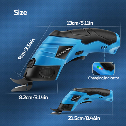 1pc HOTU Electric Scissors, Multi-Purpose Handheld Fabric Cutter with 400RPM Precision, USB Rechargeable 2000mAh Lithium Battery, ABS Material, Power Tool for Clothing, Cardboard, Carpet