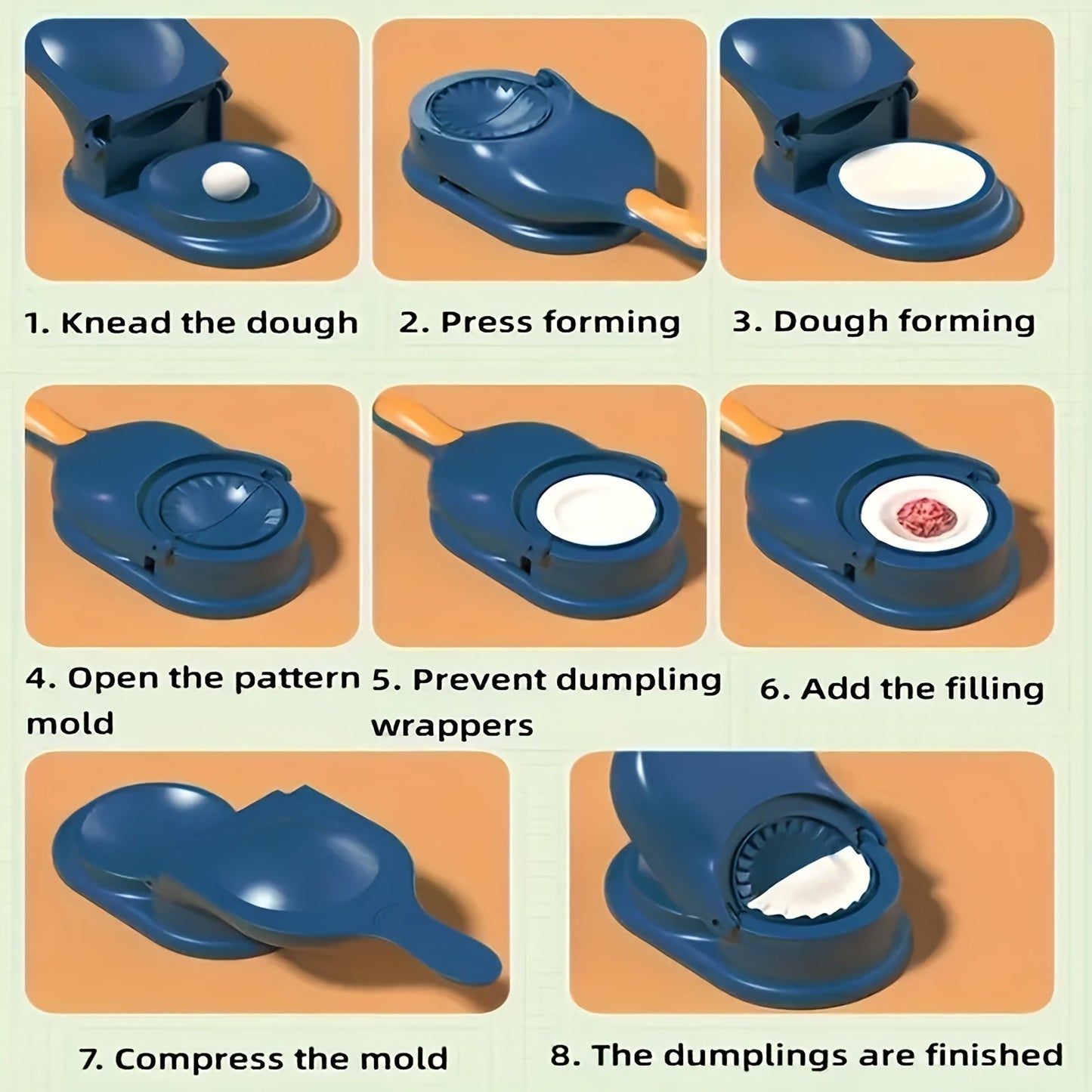 Enhanced 2-in-1 Manual Dumpling Maker: Safe Plastic Material, Great for Tortillas and Dumplings, Perfect for Parties and Gatherings.