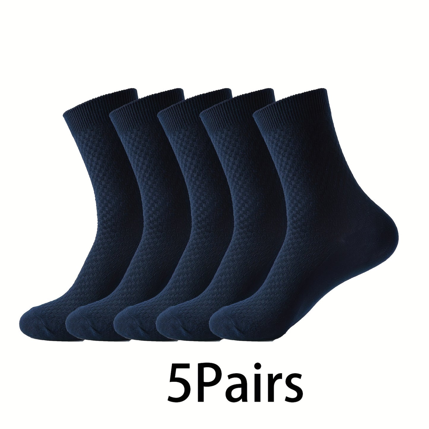 Men's bamboo fiber crew socks, anti odor & sweat absorption, comfortable, breathable, elastic sport socks for all seasons