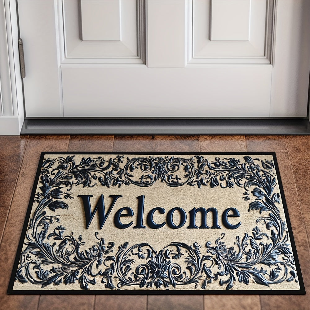 Stylish Braided Welcome Doormat - Slip-Resistant, Easy to Clean with Rubber Backing, Great for Any Room in the House - Perfect Holiday Gift & Decor Piece