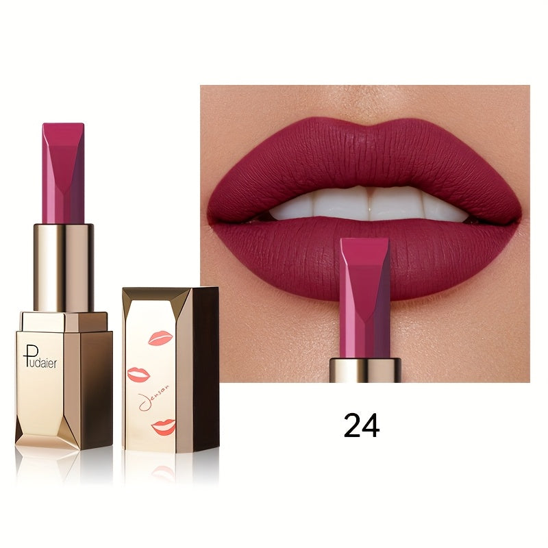 26-color Pudaier Velvet Matte Lipstick - Long-lasting, Waterproof, Highly Colorful - Perfect Valentine's Day Gift.