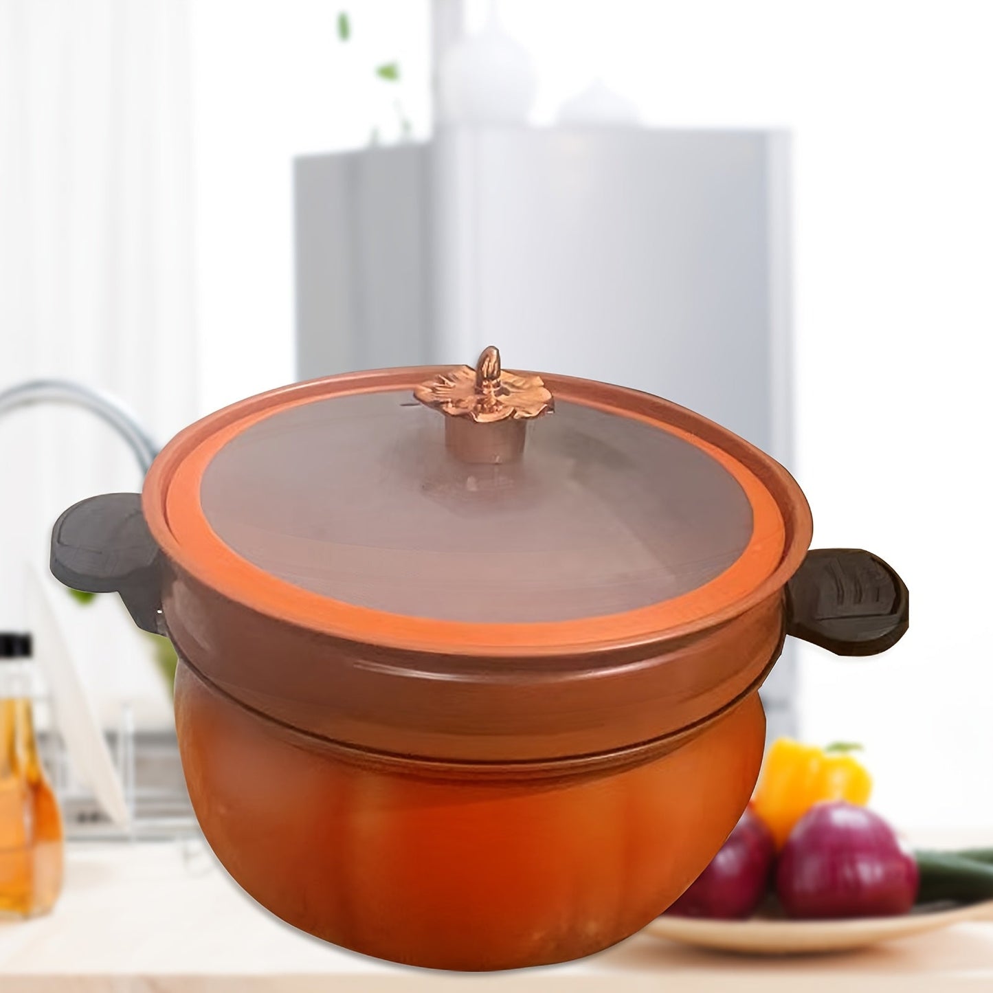 Large capacity 8L pressure cooker with steamer, featuring non-stick coating - Perfect for a variety of dishes, suitable for induction cooktops.