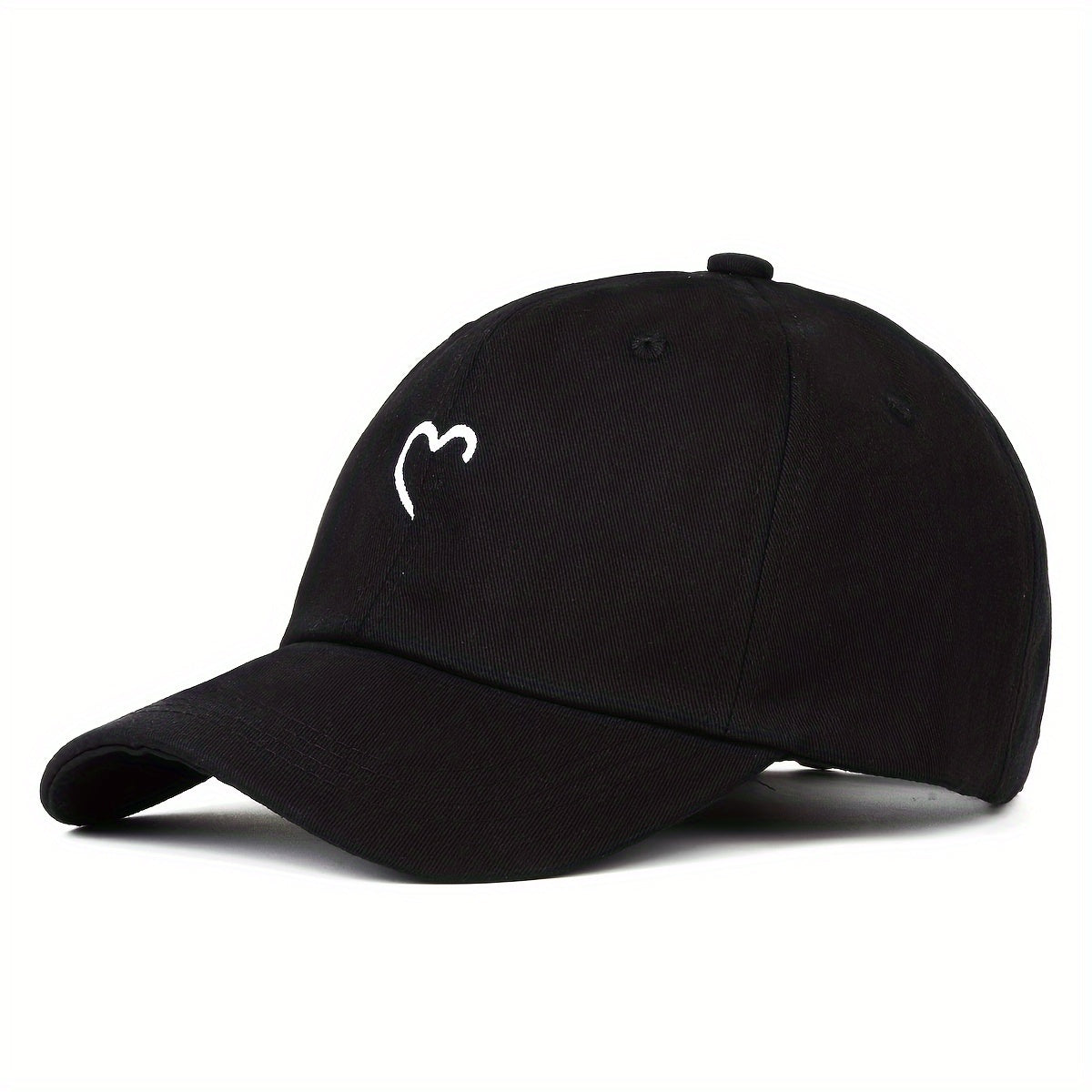 Women's adjustable baseball cap with embroidered heart - great for everyday and special events.