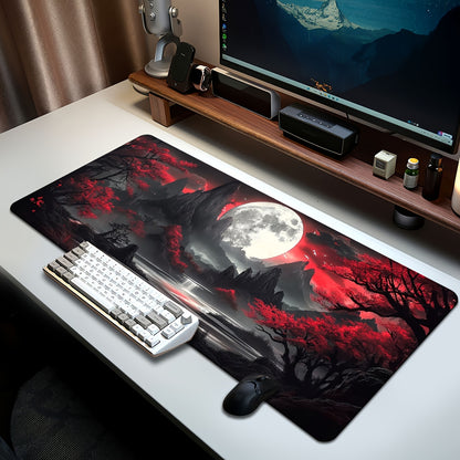 Large Dark Moon Gaming Keyboard Pad with durable, non-slip base and precision stitching - Ideal for gamers, office work, and study - Great gift for back-to-school or holidays.