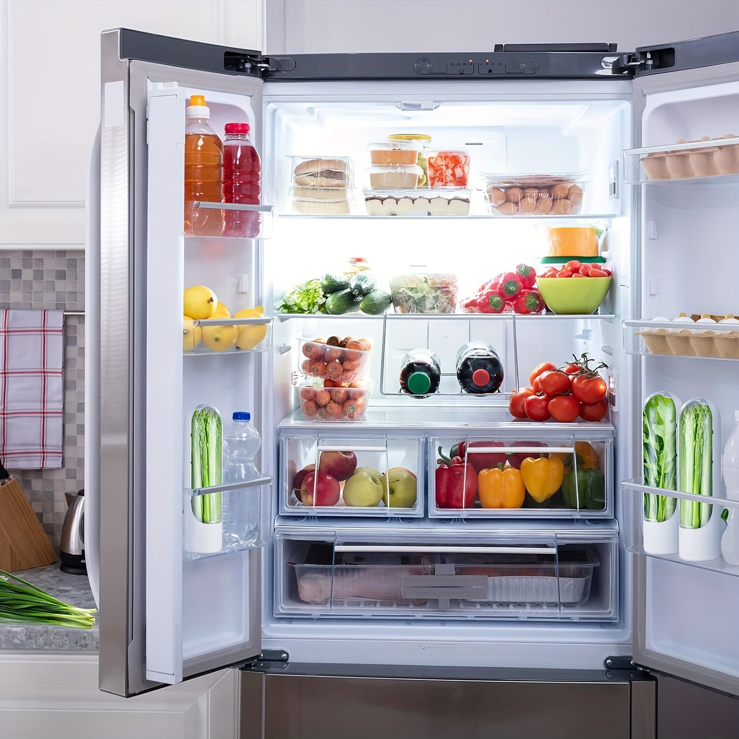 Vegetables Preservation Pods keep herbs fresh in the refrigerator for 2-3 weeks.